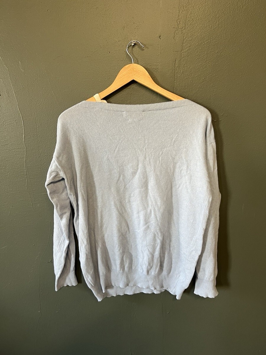 Sandro Paris Womens Blue Knit Long Sleeve Pullover Sweatshirt | eBay