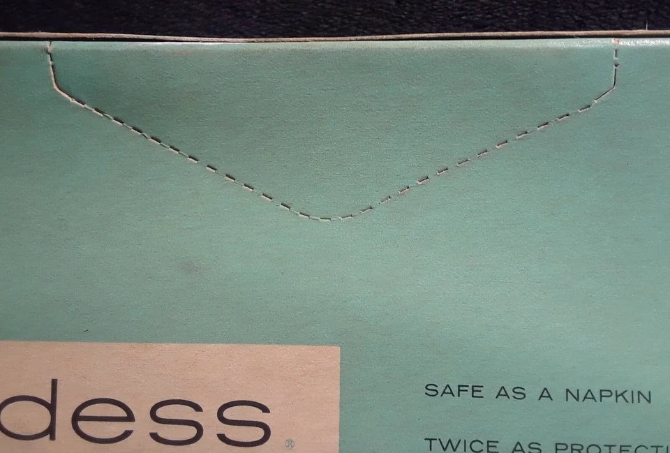 Súper tampones Modess años 40 caja sellada de 40 - ¡Raro vintage higiene femenina! Foto 3 de 4