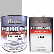 1 Gallon Kirker Enduro Prime Epoxy Gray Primer EP611 & Catalyst EPC611 - Auto