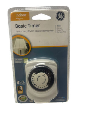 Ge 15119 Indoor Mechanical Timer Basic Plug In Lamps Portable Fans