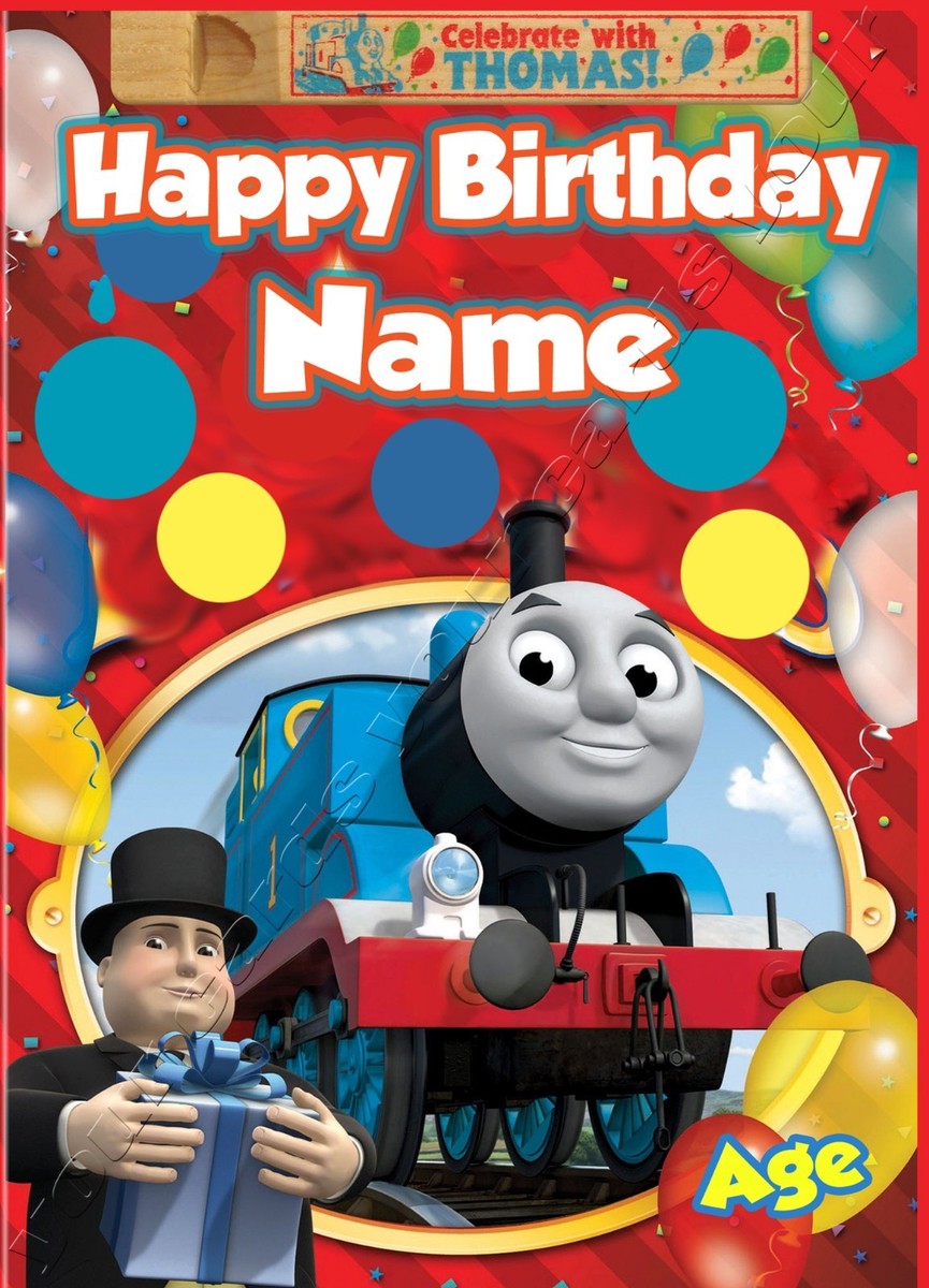 PERSONALISED BIRTHDAY CARD Thomas The Tank Engine Children Boys Son - View #9