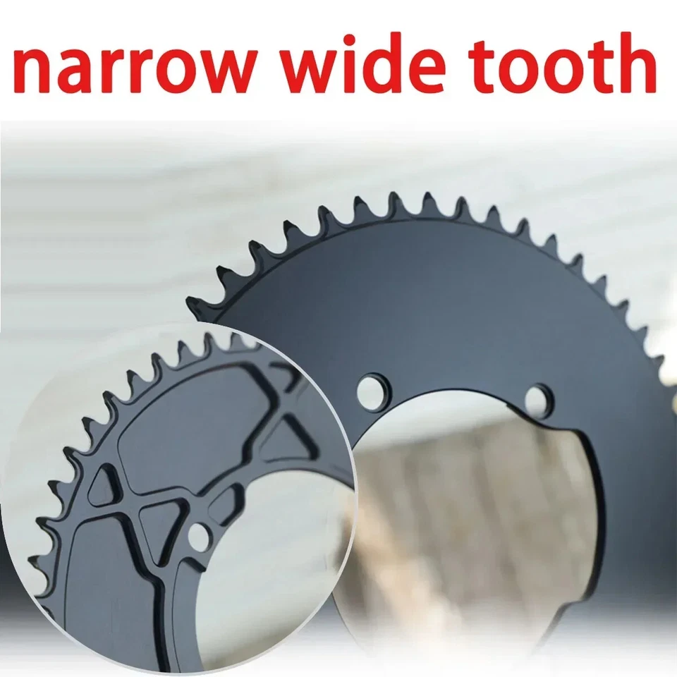 110 BCD 42-60T Road Bike Round Chainwheel for Shimano Single Speed Chainrings - Image 3 of 4