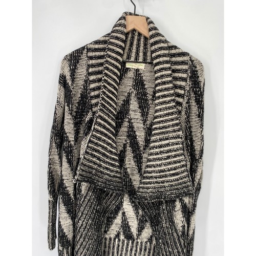 ANTHROPOLOGIE STARING AT STARS CHUNKY KNIT OPEN WATERFALL CARDIGAN BOHO  SMALL | eBay
