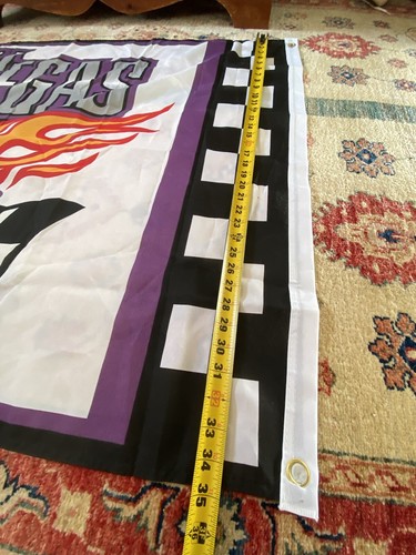 Vintage 1998 Eröffnung Las Vegas 400 Rennen Morotsports Würfel karierte Flagge Banner - Bild 3 von 5