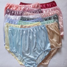12 Nylon Plus Underwear Panties Comfort /Double Nylon Gusset High Waist 42"-50"