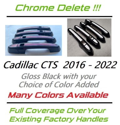 Custom Black & Color Door Handle Overlays 2016-2022 Fits Cadillac CT6 PICK CLR
