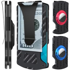 Airtag Men Wallet Case Magnetic Air Tag Cover Money Clip RFID Credit Card Holder