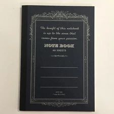 Daiso Japan - Navy Blue Notebook 40 Sheets 5" x 7"