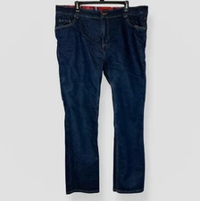 Fly Insulated Denim Pants Size 38 Lined Dark Wash Winter Workwear Outdoor Casual