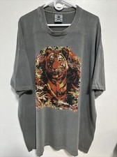 Vintage VTG Anvil Shirt Made in USA Myrtle Beach Tiger 1997 Size 2X Gray Single