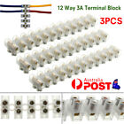 <!--F#f_0-->3PCS 12 Way 3A Plastic Terminal Block Wire Connector Barrier Strip Screw<!--F/-->