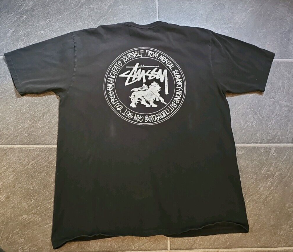 トップス STUSSY Lion BLACK size M STUSSY BIG LION LOGO 2 SIDED T SHIRT BLACK SZ XL | eBay