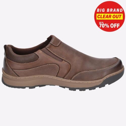 Mens Hush Puppies Spartan Brown Leather Sandals Summer Shoes  display picture 1