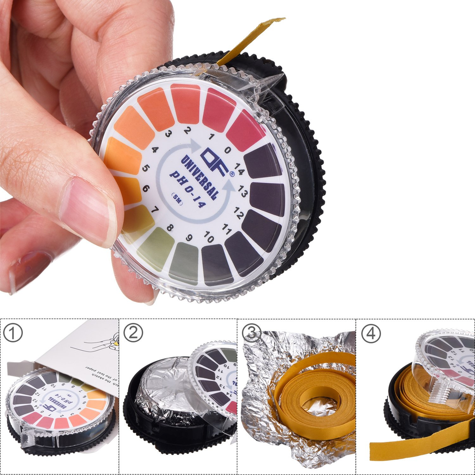 Jovitec Universal Ph Test Paper Strip Roll, Ph Full Range 014, 5 M