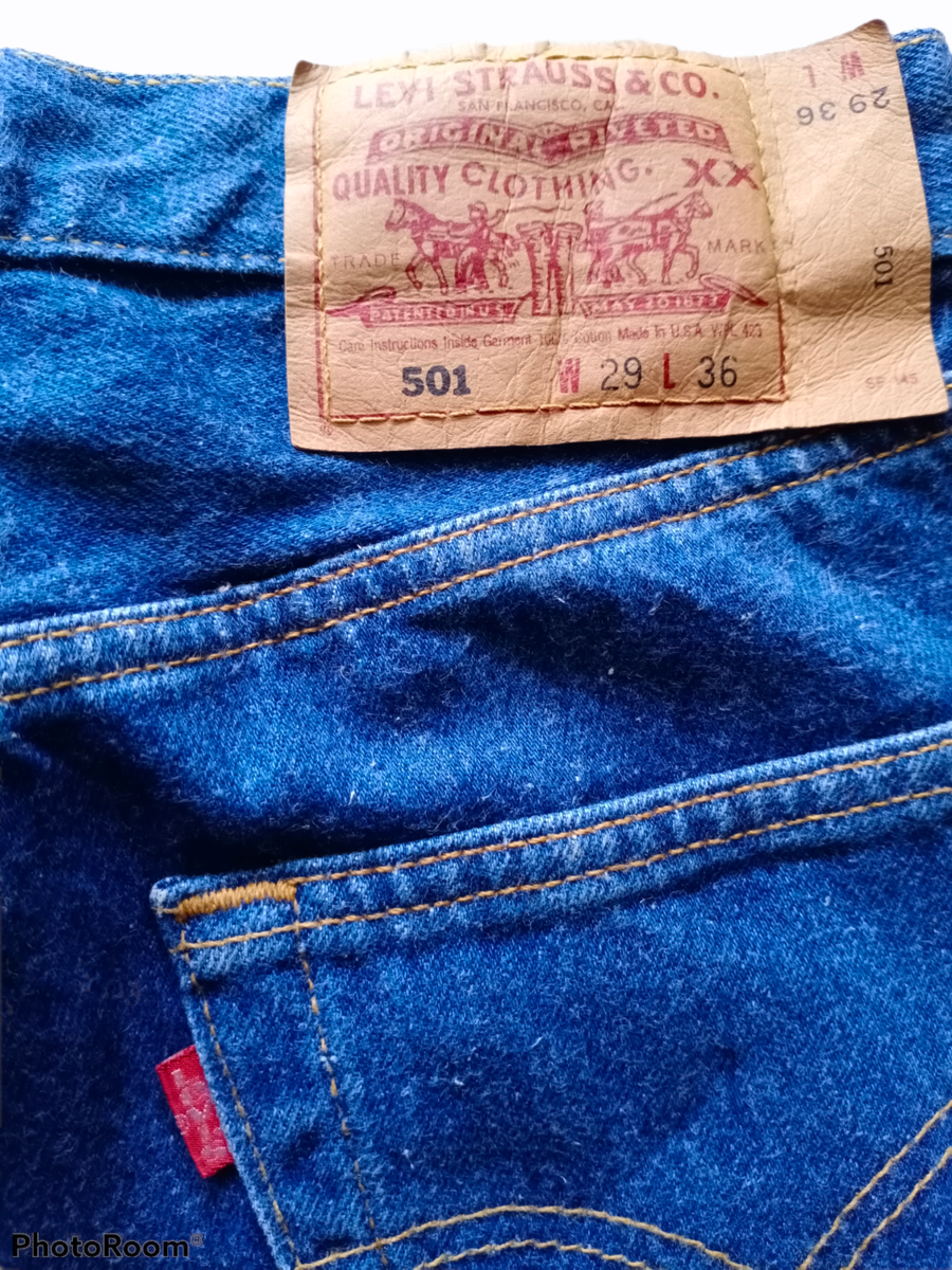Vintage Levis 501 San Francisco Jeans Made In Usa 29 x 36 Rindem