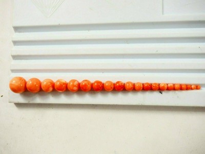 Natural Hawaiian Precious Salmon Coral Beads Half drilled 2.5mm to 13.5mm
