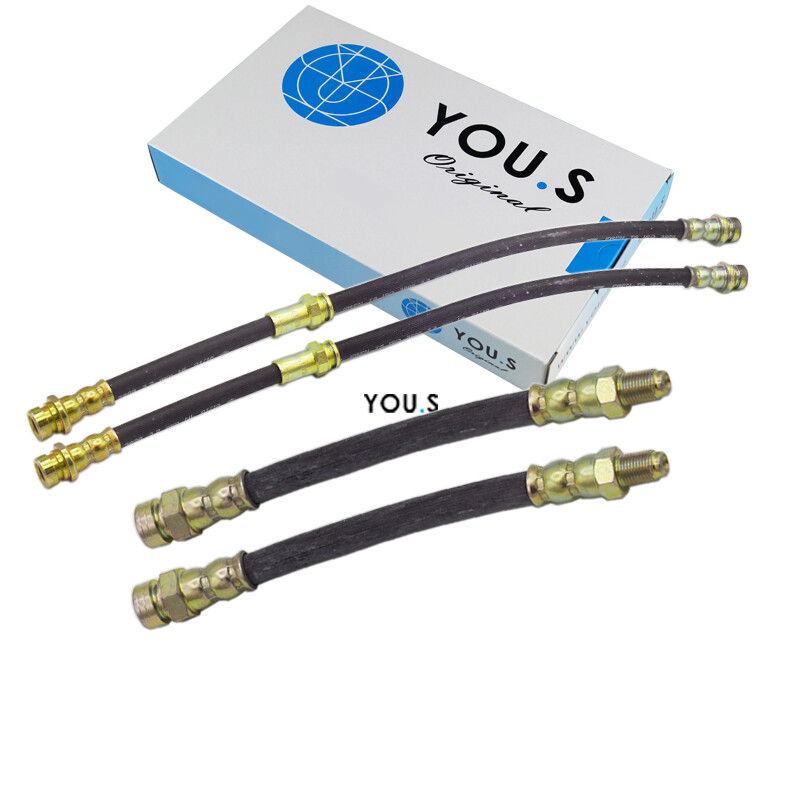 4 X You.S Brake Hoses Set Front Axle Inside + Outside MR370634 