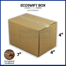 1-Box 7x4x4 EcoSwift Cardboard Packing Moving Shipping Box Corrugated Carton