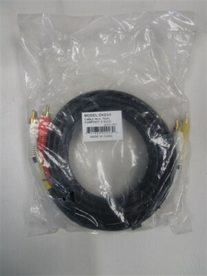 DKE4X VANCO CABLE RCA TRIPLE COMPOSITE 9' 