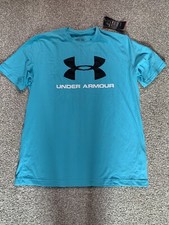 Image of under armour heat gear t shirt LG blue