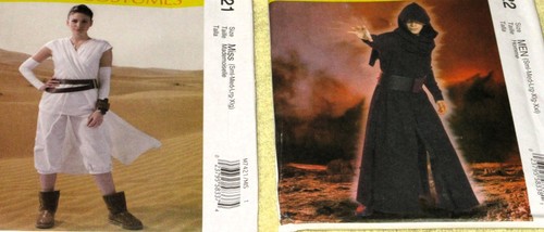 Lot 2 McCall's Costumes 7421 7422 "STAR WARS" Halloween Miss Men Sewing Patterns - Picture 6 of 6