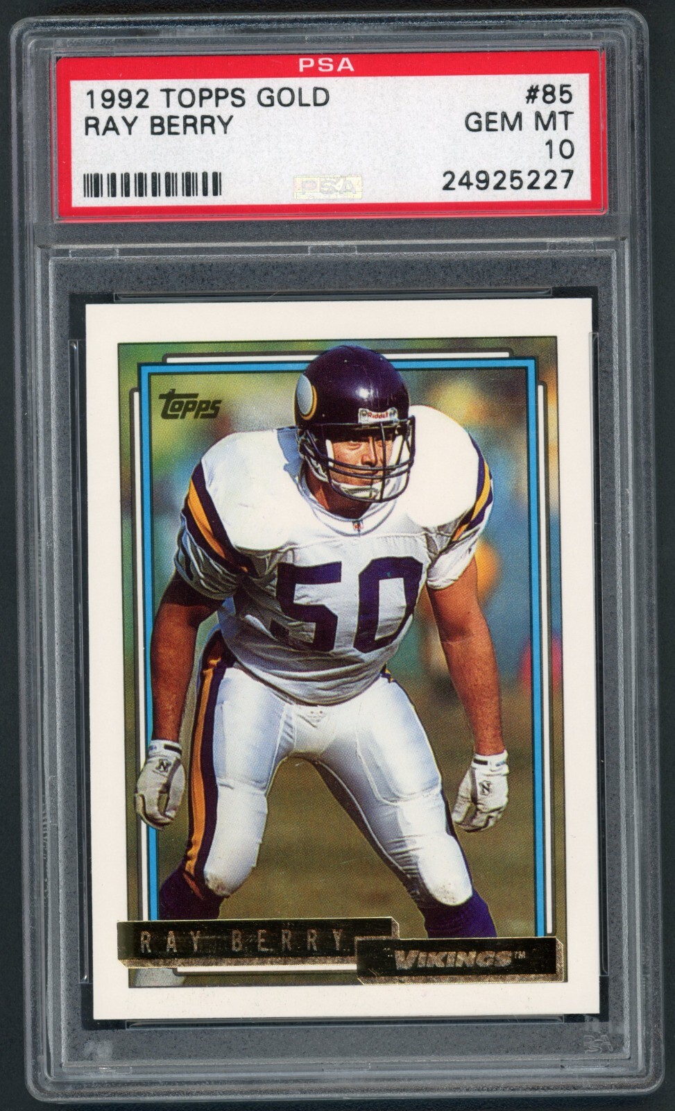 1992 Topps Gold Ray Berry Minnesota Vikings 85 PSA 10 GEM MINT eBay