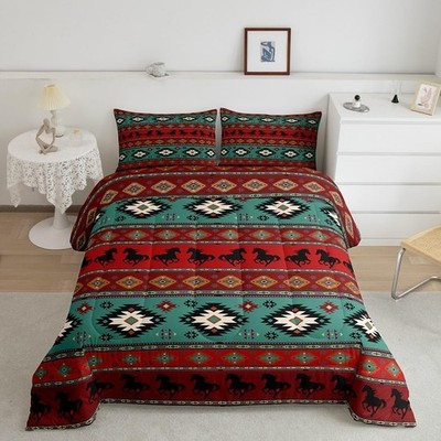 Western Comforter Set King Size, Southwestern Aztec Comforter Boys Girls Boho...