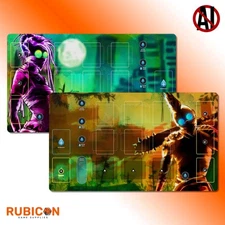 Radlands compatible player playmats, unofficial fan content, set of two, 24" x