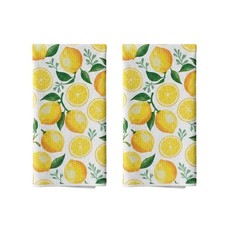 Lemon Kitchen Towels Set of 2-18 x 26 Inch Microfiber Dish Towels for Kitchen...