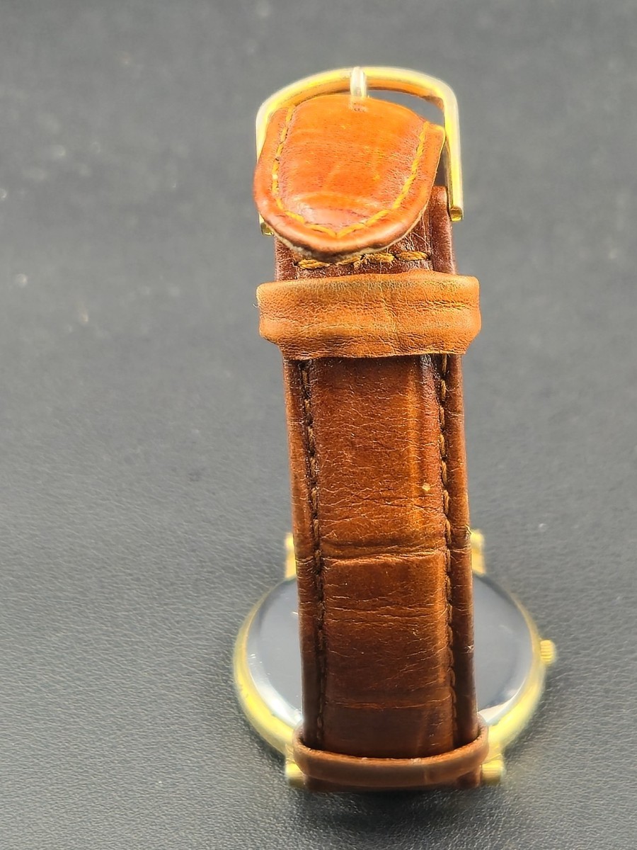 1980s Raymond Weil Geneve 5528 34mm Gold-Plated Quartz Dress Watch