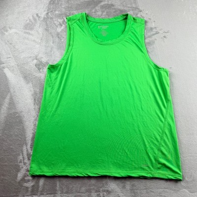 Jockey Sport Men's L Large Core Tank Top Green Sleeveless Athletic Training