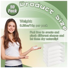 50 Pack White Air Dry Foam Clay - Super Light Modeling Clay
