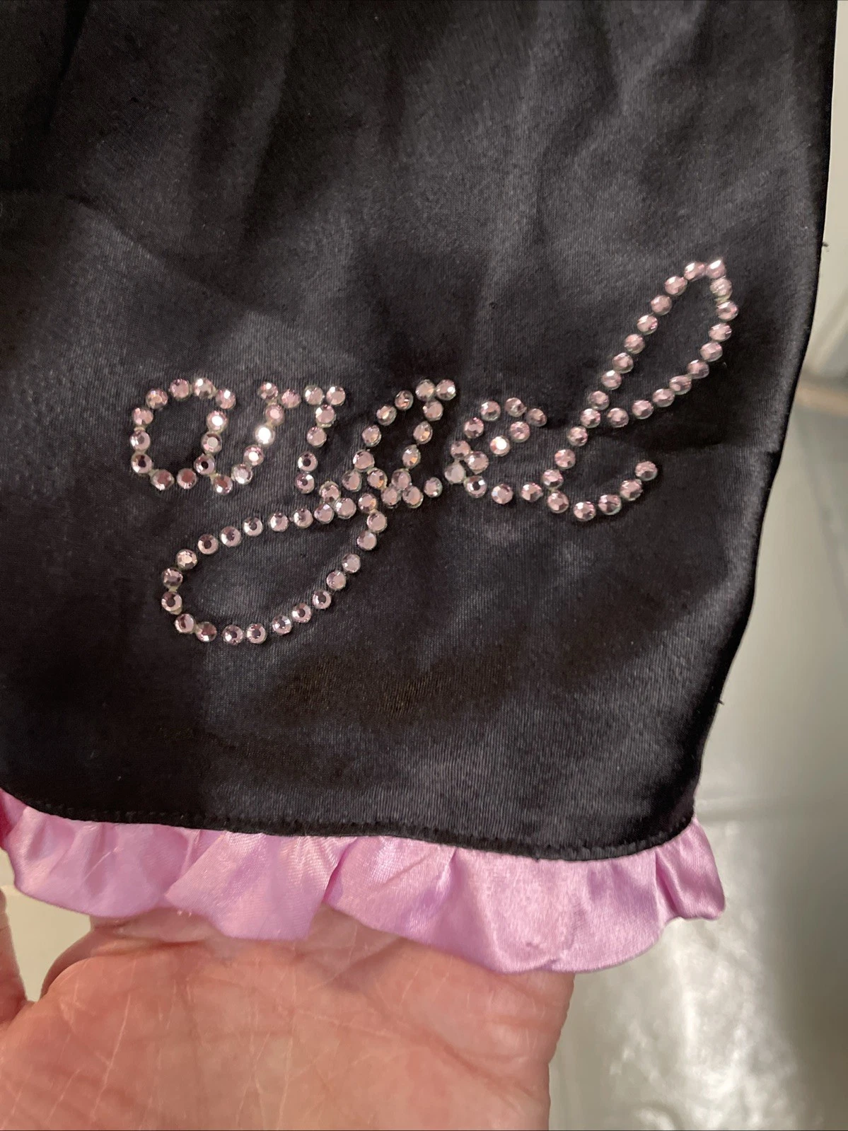 UNDERCOVER Victorias Secret Angel Y2K Vestito Slip Donna S Nero Bling Intimi