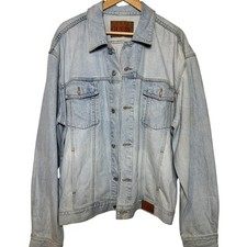 Vintage Guess Light Wash Trucker Denim Jean Jacket Size: XXL 80/90s Made In USA