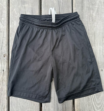 Champro Boys Black Athletic Shorts Size M Polyester Drawstring Elastic Waist