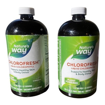Nature s Way Chlorofresh Liquid Chlorophyll Unflavored 16 oz Lot of 2