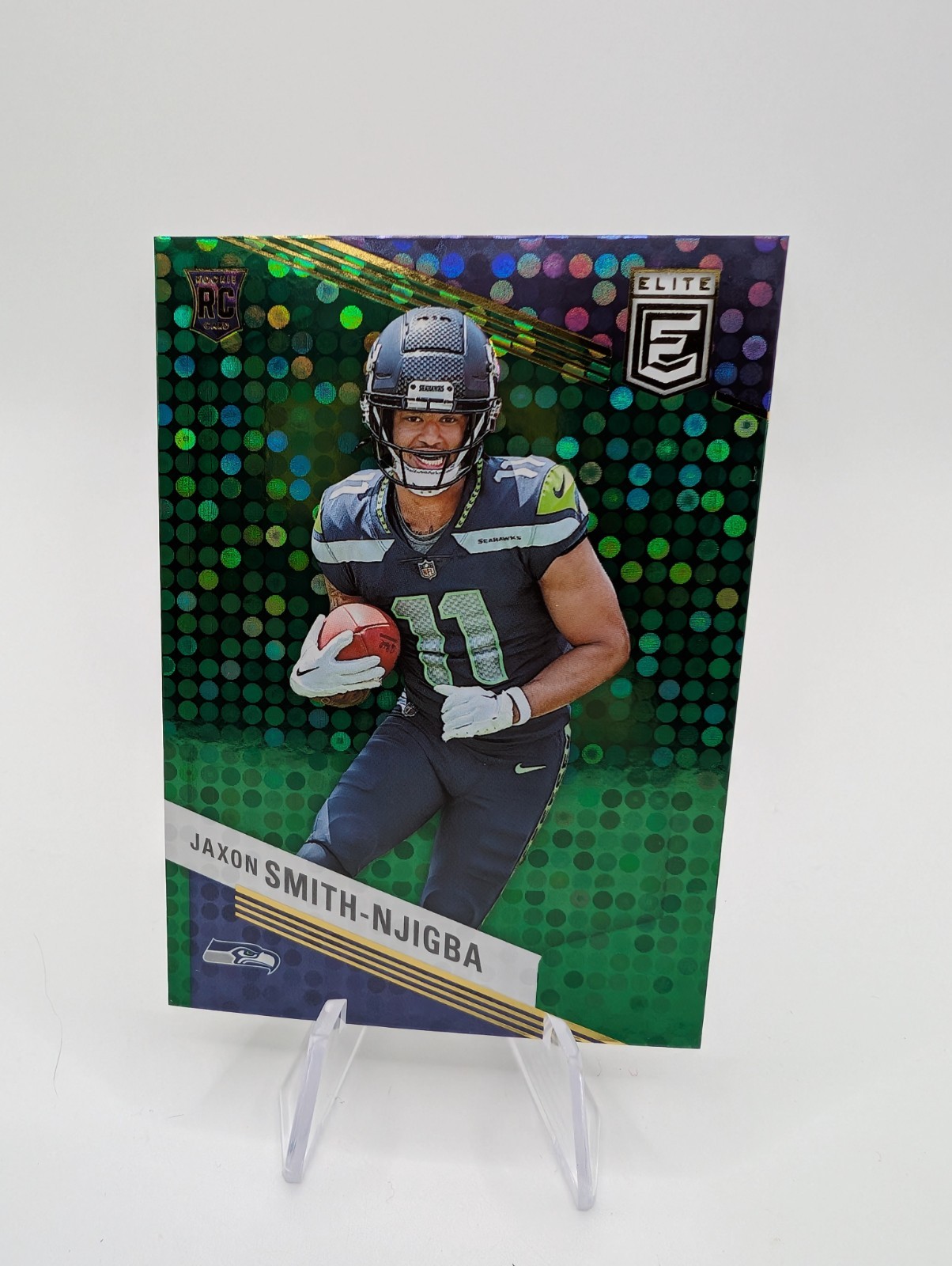 2023 Panini Donruss Elite - Rookies Jaxon Smith-Njigba #151 Green Disco (RC)