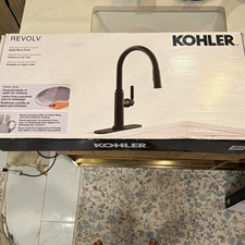 Kohler Revolv Pull-Down Spray High Arc Kitchen Faucet Matte Black Single-Hole