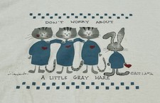 Vintage Don  t Worry About a Little Gray Hare Crewneck Sweatshirt USA 1987 Large