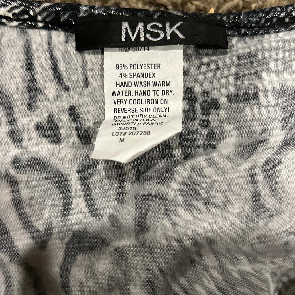 MSK Jacket Womens Animal Print Sequin Open Crop Women’s Size M A21 - Image 3 of 4