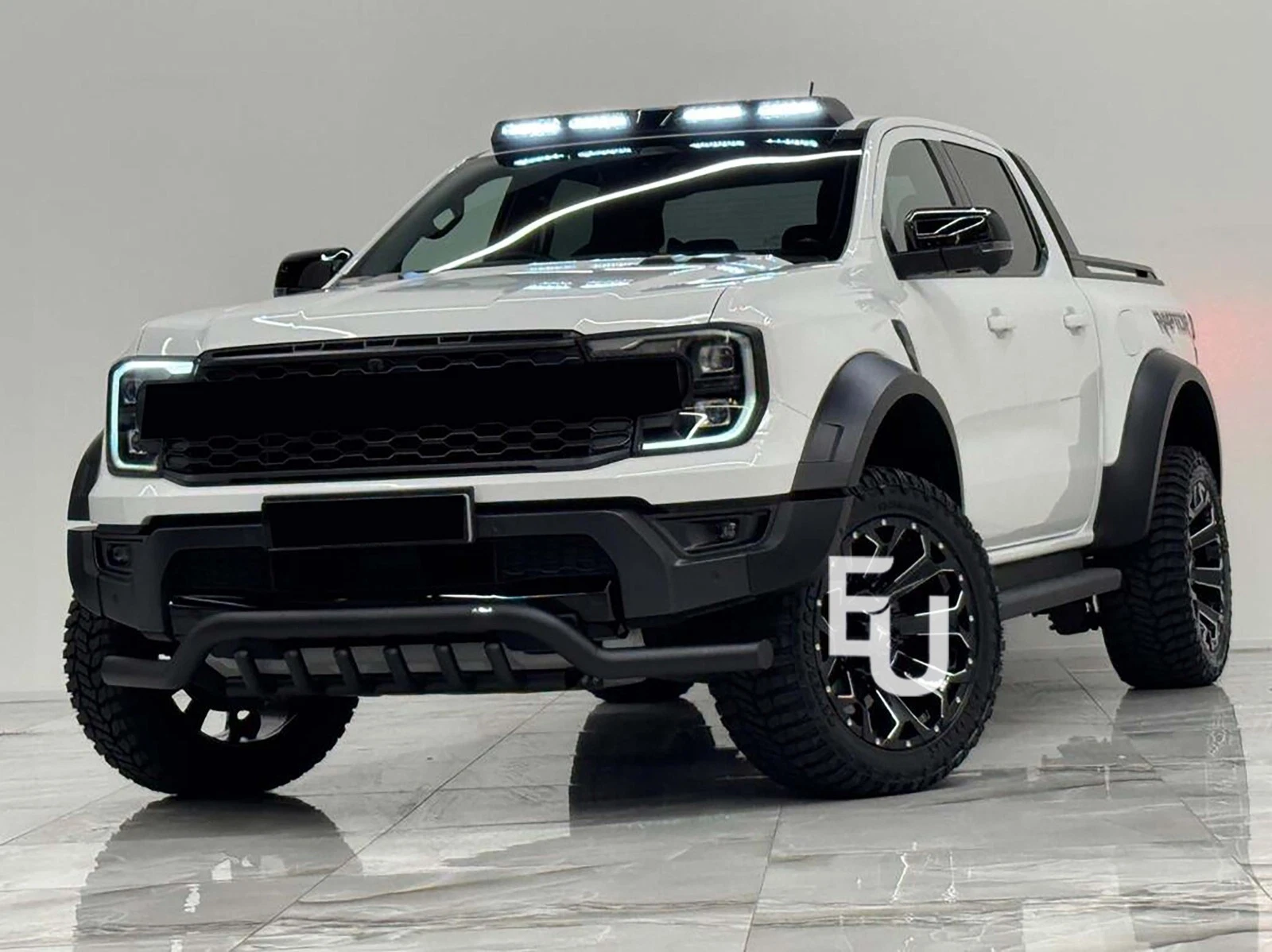 Matte Black Wide Wheel Arches Extensions Body Kit For Ford Ranger T6 2012-2014 - Picture 8 of 10