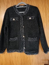 Damenjacke , schwarz - silber