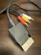 Microsoft Xbox AV Cable Composite RCA Wired Black for Xbox Console