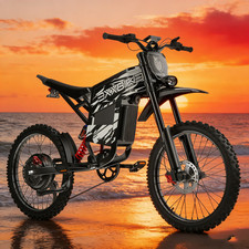 25" Tire Adults Electric Moto Bike 6000W 45Mph 60V 30Ah Mountain Ebike Bicycle