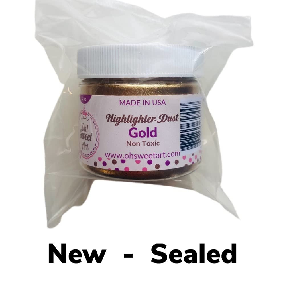 GOLD HIGHLIGHTER DUST 2 Oz OUNCES, Metallic Dust, by