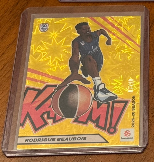 2025 Panini Euroleague Contenders KABOOM GOLD /10 Rodrigue Beaubois