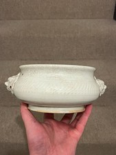 Chinese Antique Porcelain Censer Bowl Qing Ge Guan 19th Century Crackle Glaze