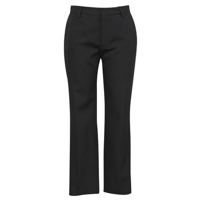 Saint Laurent Hose Mit Geradem Bein Aus Schwarzer Wolle Weiblich Schwarz 38