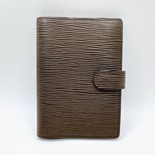 Used LOUIS VUITTON Epi Agenda PM 6 Hole Notebook Cover Brown
