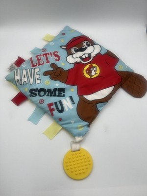 Buc-ee s baby Activity Taggie, Security Blanket, Lovey, Plush 10x10
